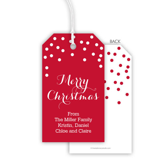 Holiday Confetti Hanging Gift Tags